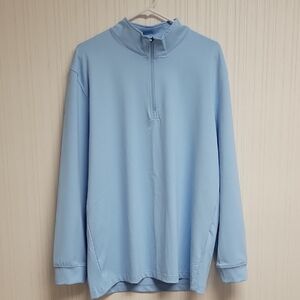 Greenside Golf Men's Light Blue 3/4 Zip Sz Large. Polyester Spandex